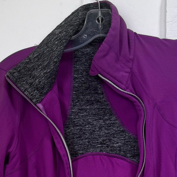 Lululemon RARE Define Ruffles Yogi Dance Jacket Ruffle Dewberry Zip Pockets Mesh - Picture 13 of 16